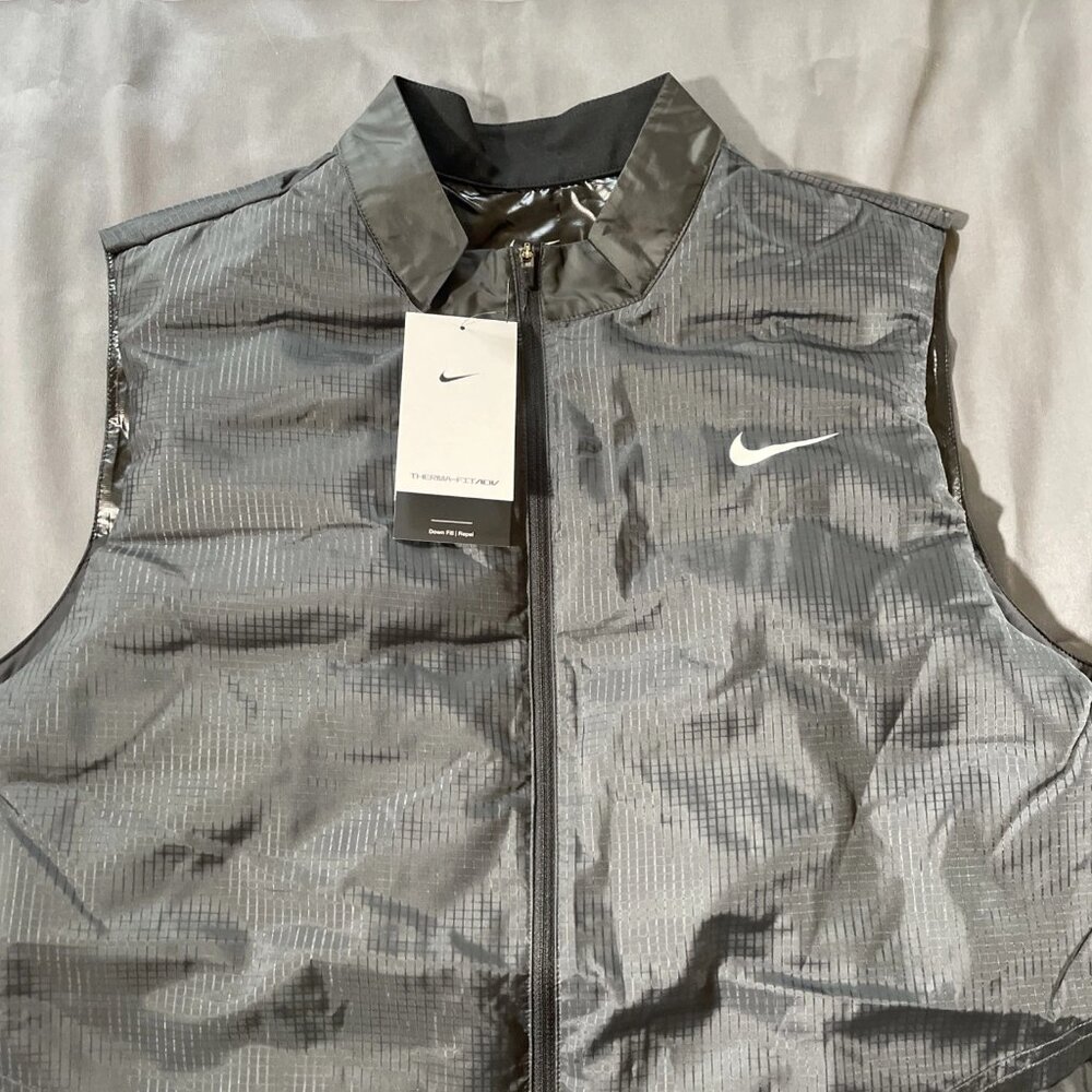 Nike Therma-FIT ADV Repel Golf Vest Down Fill Black FQ0447-010 Men's Sz Medium